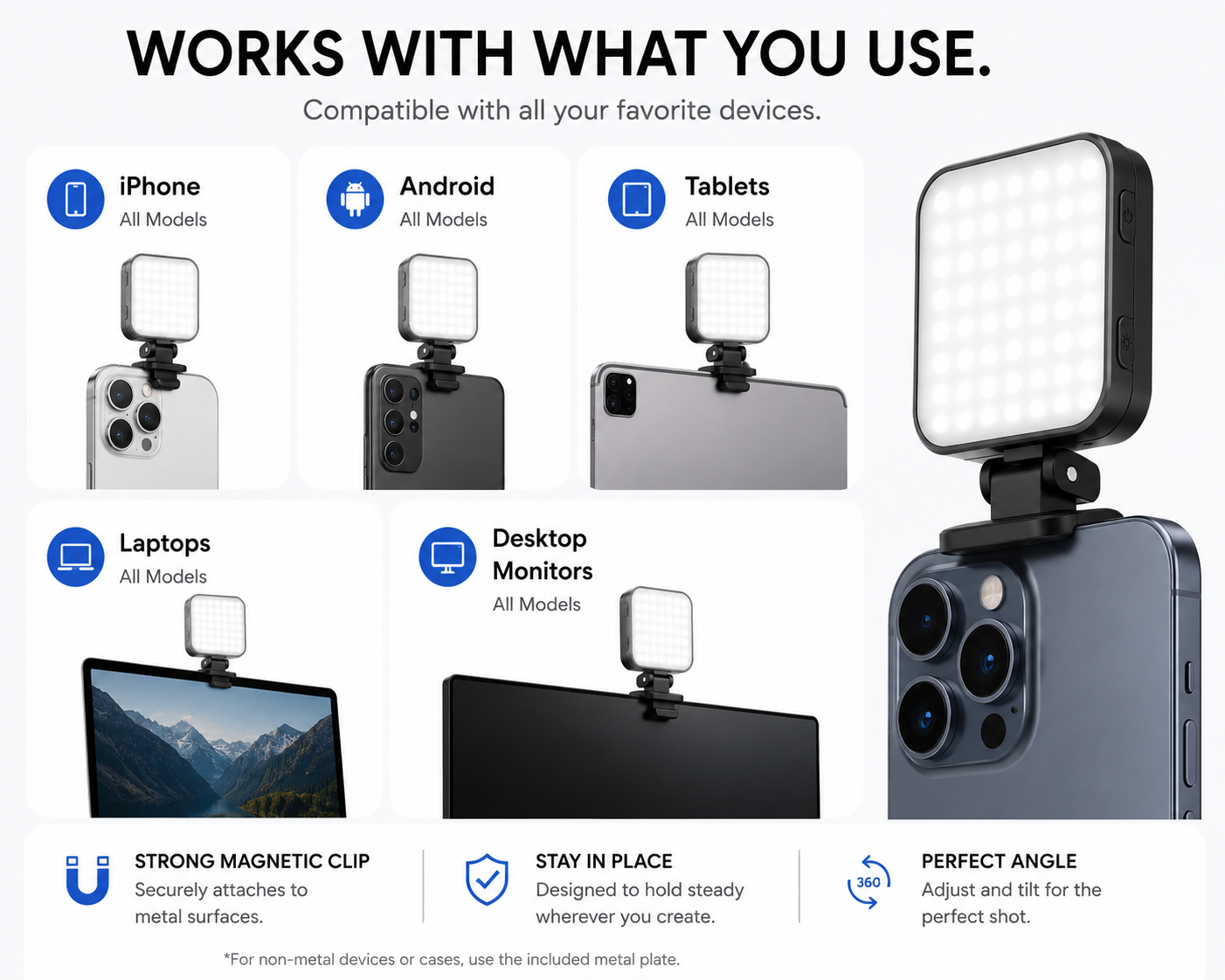 LumiClip™ | Professional Magnetic Creator Light