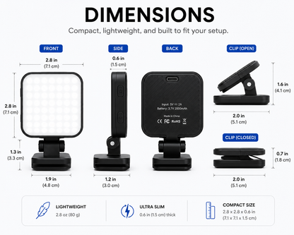 LumiClip™ | Professional Magnetic Creator Light